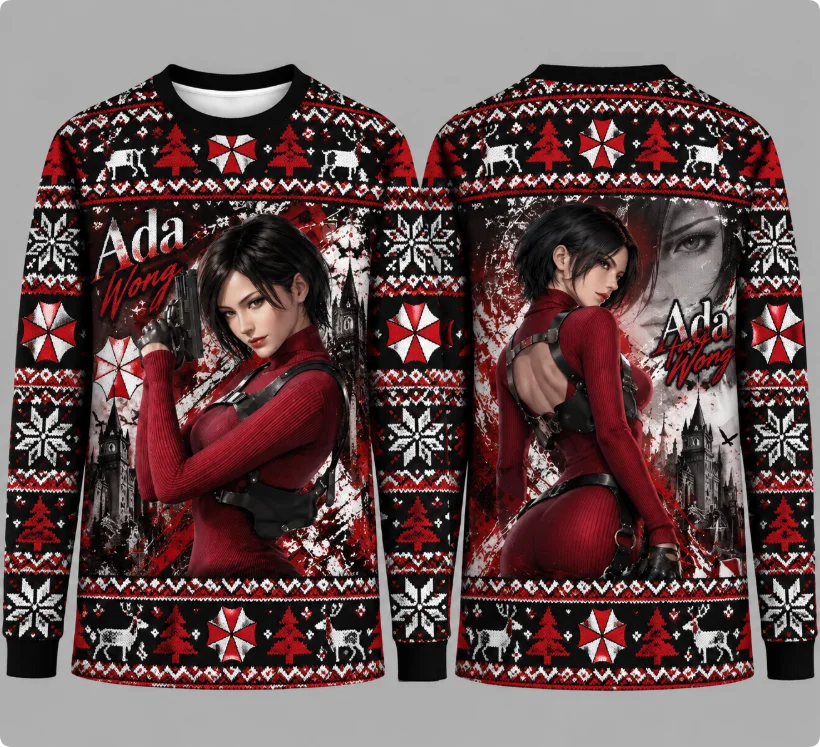 Party Games For Christmas - Sudadera con estampado de personajes del