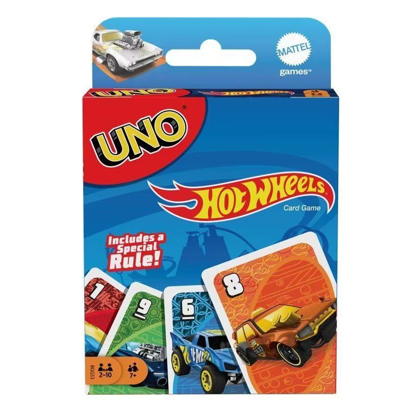 Party Games Night - Juego de cartas UNO Hot Wheels,