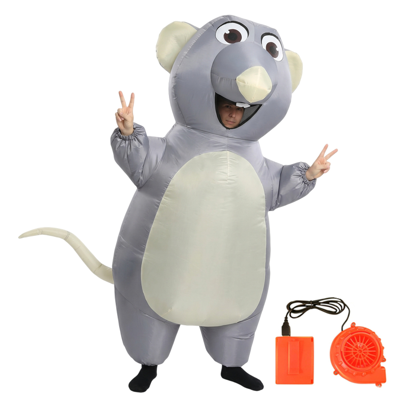 Disfraz de ratón gris inflable - Party Games For Adults And Kids reseña y precio