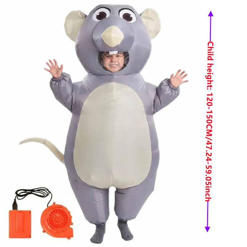 Disfraz de ratón gris inflable - Party Games For Adults And Kids reseña y precio